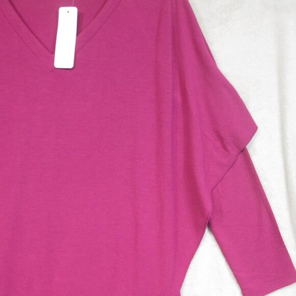 NWT Soft Surroundings Marla Layered Dress in Dark Fuchsia Sz MED $110 Lagenlook - Picture 8 of 11